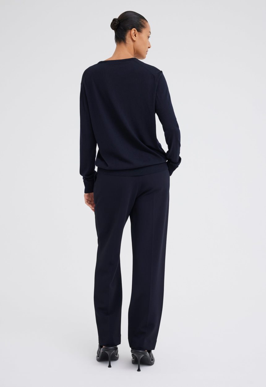 Jac + Jack Layton Merino Wool Sweater - Darkest Navy